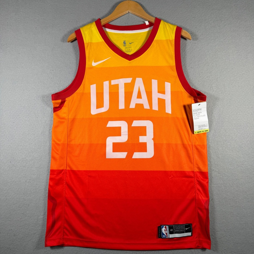 Nike Utah Jazz Lauri Markkanen 23 City Edition Swingman Jersey Men Large 48 NEW